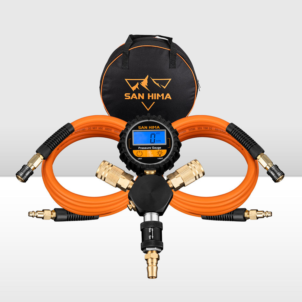 San Hima 2-Way Digital Tyre Inflator Car Air Compressor 250 PSI Tire Gauge Hose