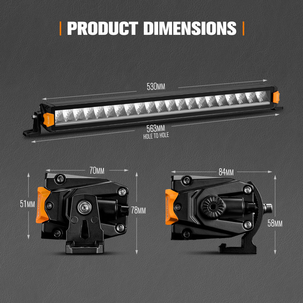 Lightfox Vertex Series 21inch LED Light Bar With DRL 1Lux@345m IP68 8,551 LM