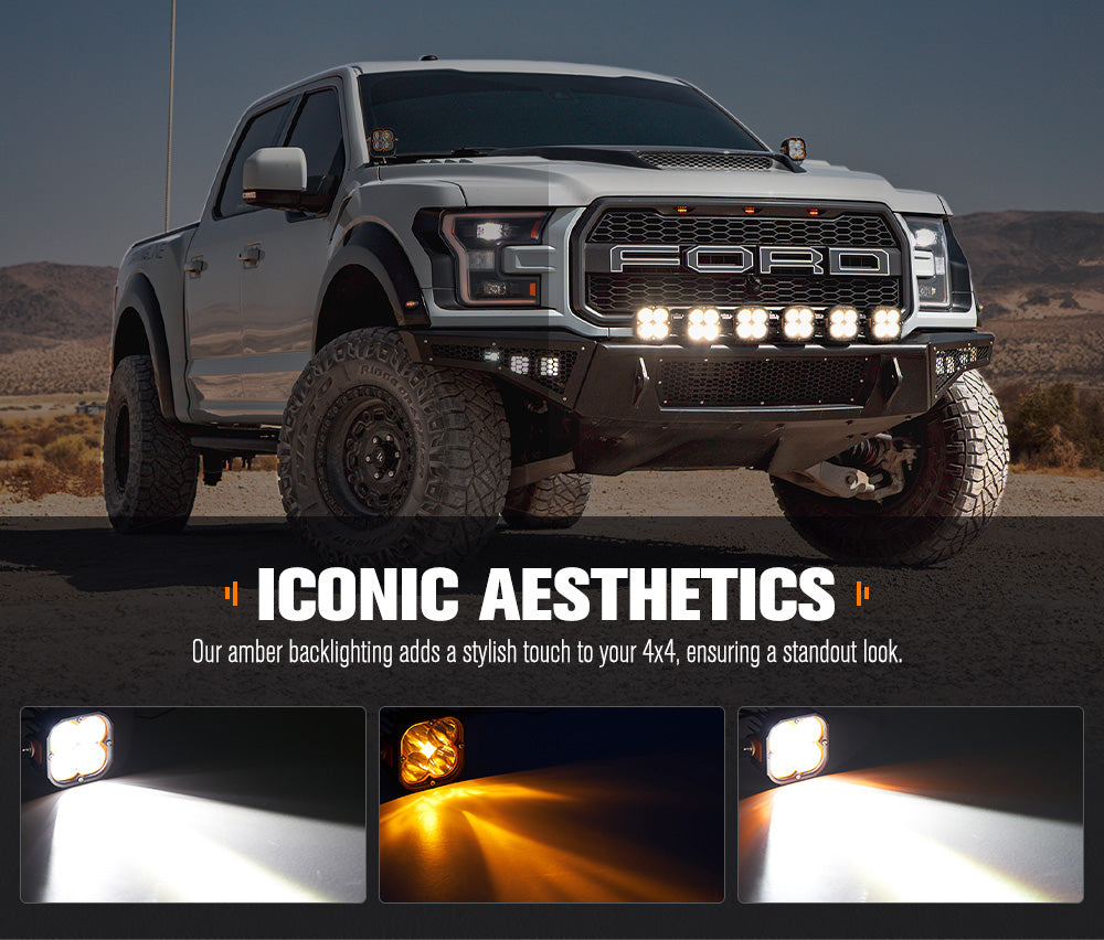LIGHTFOX Cygnus Pair 5inch Osram LED Pod Lights 1Lux@396m 7,053Lumens