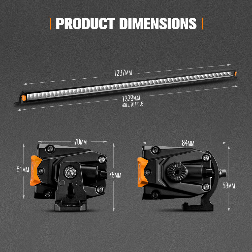 Lightfox 50" Vertex Series LED Light Bar DRL Combo Beam Driving Lamp Offroad 4WD
