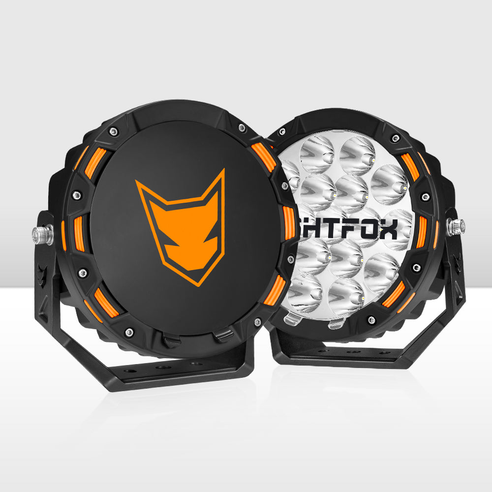 LIGHTFOX 7inch OSRAM LED Driving Spot Lights 1Lux@1,032m(Pair) 13,226Lumens