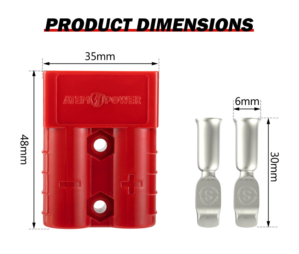 20x 50Amp Red Anderson Style Plug