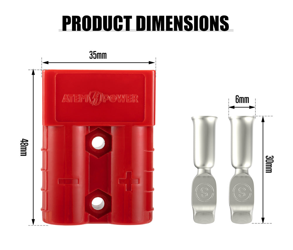 20x 50Amp Red Anderson Style Plug