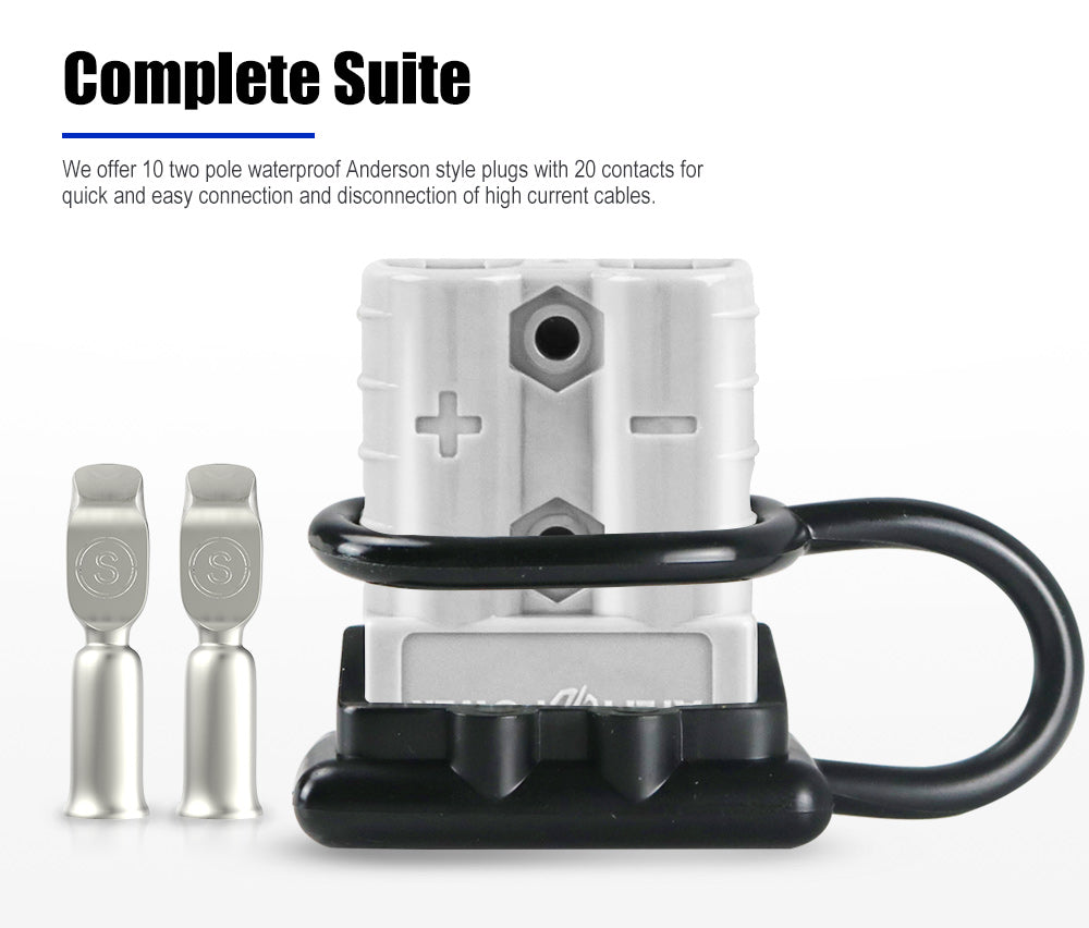 10x 50Amp Anderson Cover Style Plug with Dust Cap