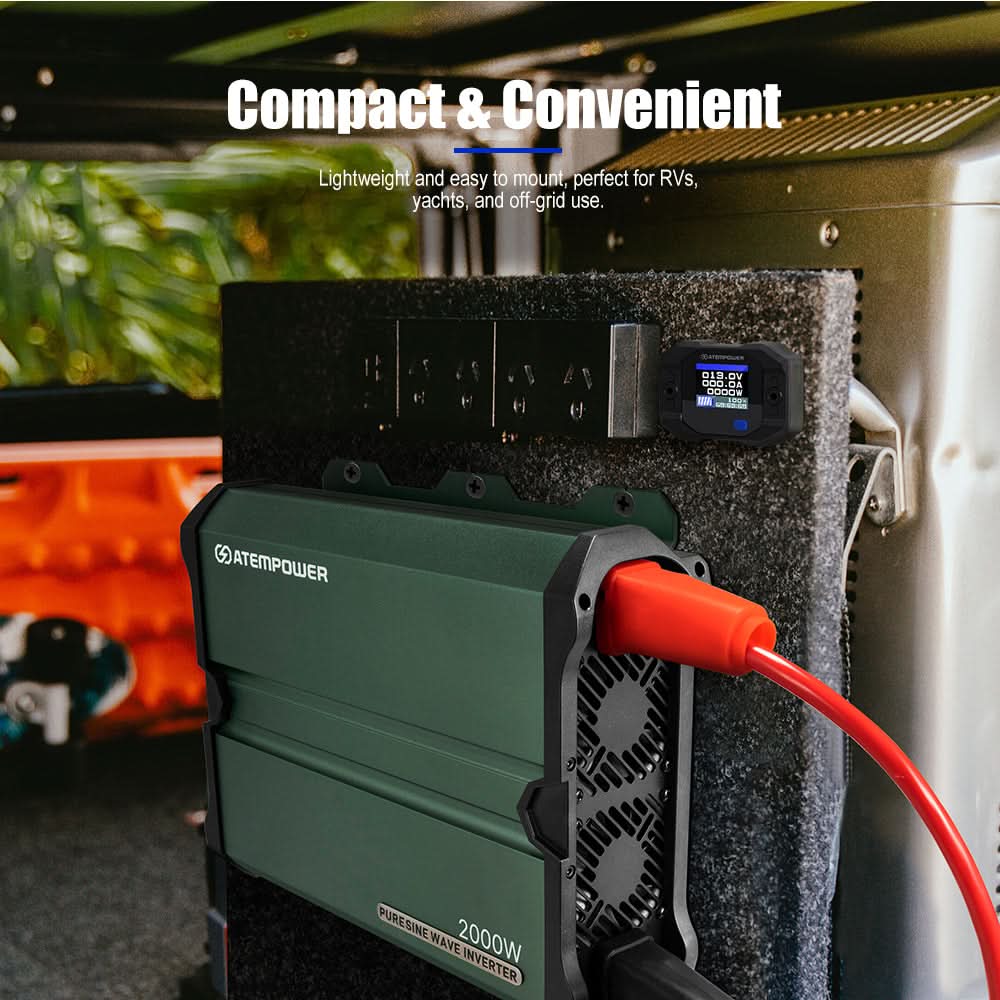 Atem Power Pure Sine Wave Inverter 1000W/1500W/2000W/2500W Remote 12V
