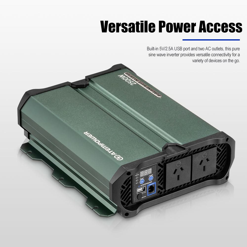 Atem Power Pure Sine Wave Inverter 1000W/1500W/2000W/2500W Remote 12V
