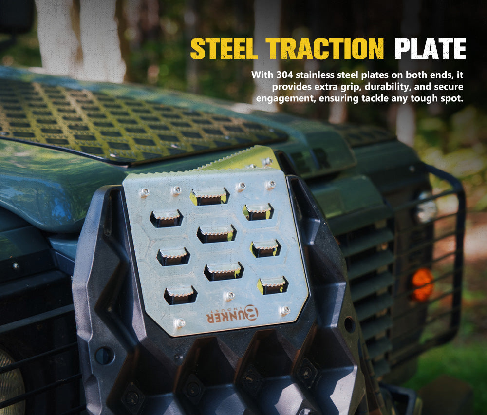 Bunker Indust Pair Recovery Tracks 25T With Steel Traction Plate Snow Mud Sand