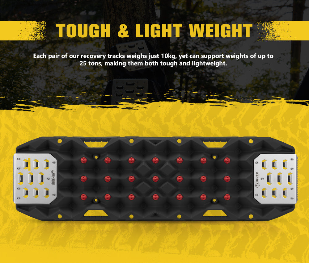 Bunker Indust Pair Recovery Tracks 25T With Steel Traction Plate Snow Mud Sand