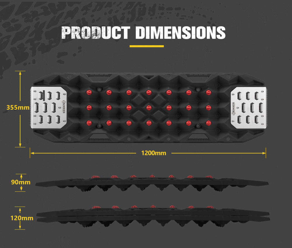 Bunker Indust Pair Recovery Tracks 25T With Steel Traction Plate Snow Mud Sand