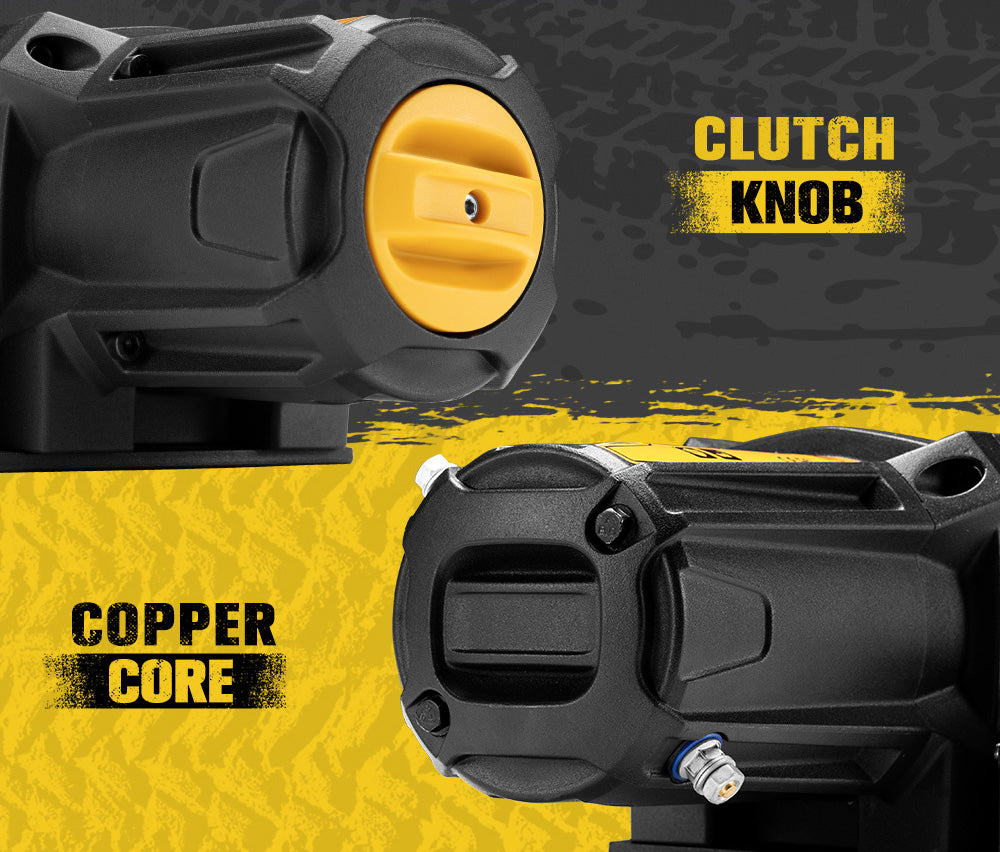 Bunker Indust Electric Winch 6000LBS/2722KGS 12V Synthetic Rope Wireless UTV ATV