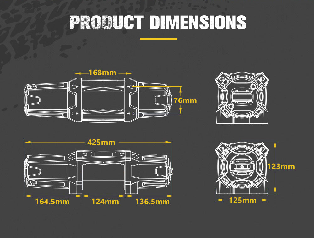 Bunker Indust Electric Winch 6000LBS/2722KGS 12V Synthetic Rope Wireless UTV ATV