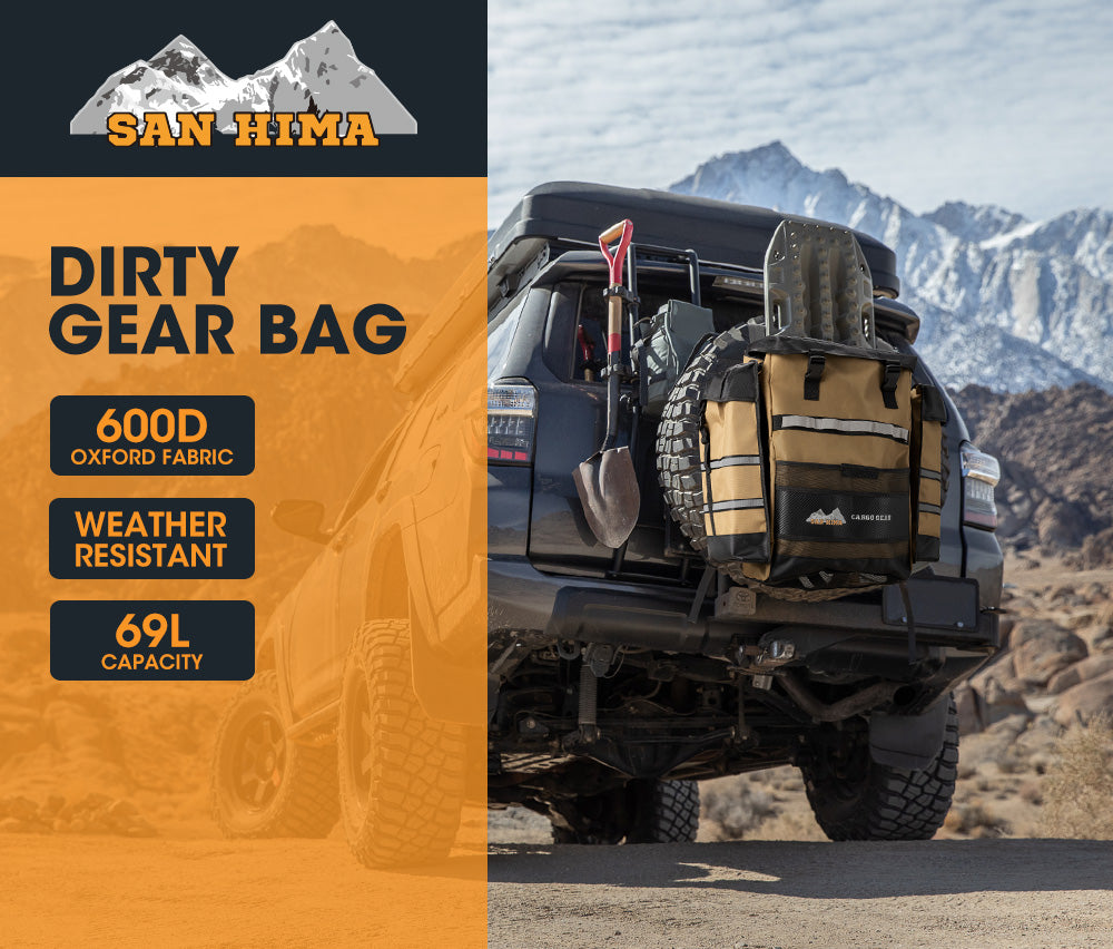 SAN HIMA Spare Wheel Rubbish Bag Dirty Gear Bag Bin Car Rear Tire Trash Bag 69L