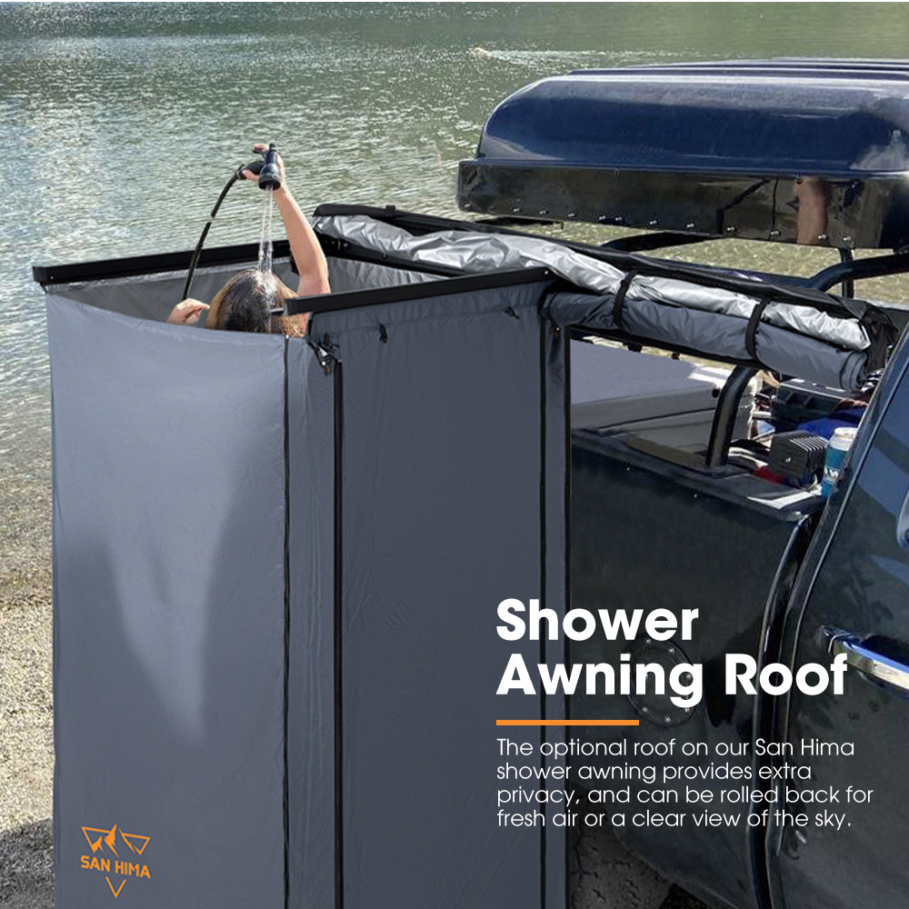 San Hima Dual Shower Awning Instant Fold-Out Ensuite Tent Camping Change Room