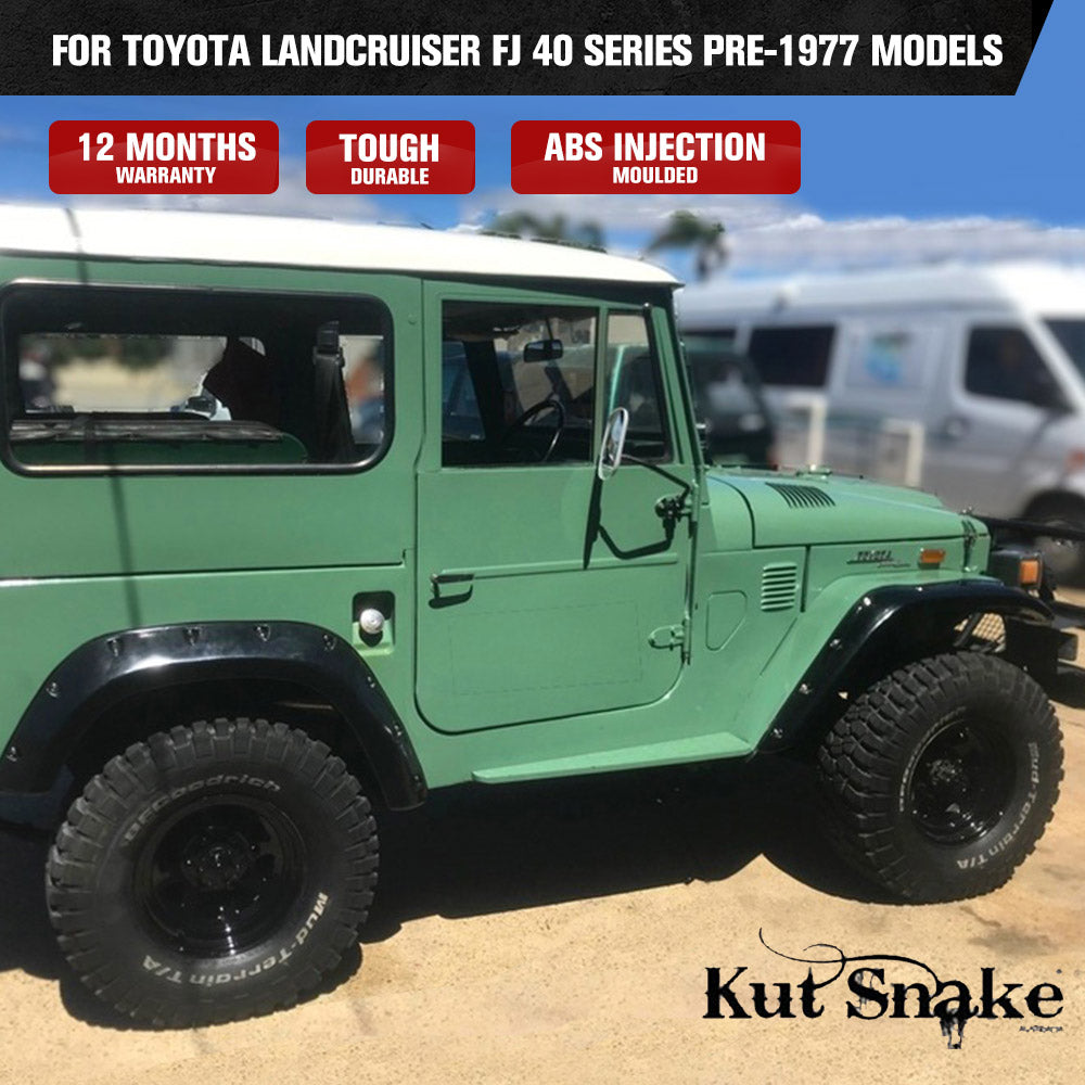 Kut Snake Flares for Toyota Landcruiser FJ 40 Series Pre-1977 models, ABS