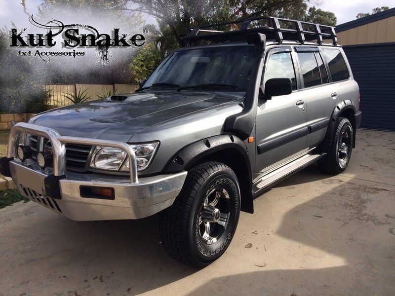Kut Snake Flares for Nissan Patrol GU Series 1 2 3, 1997-2004 Full Set 4 ABS