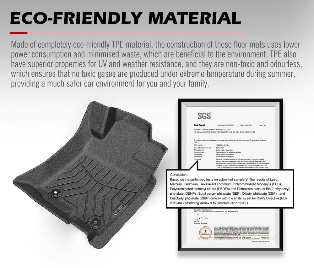 KIWI MASTER 3D TPE Car Floor Mats Liner fit Toyota Landcruiser Prado 150 MY 2013-Current