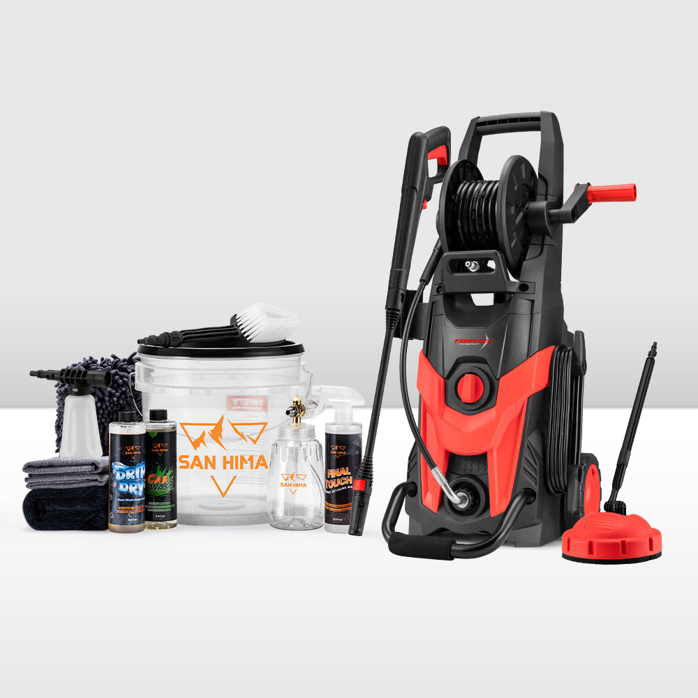 2700W Peak High Pressure Washer Cleaner Red 4200PSI + 10PCS Car Cleaning Kit