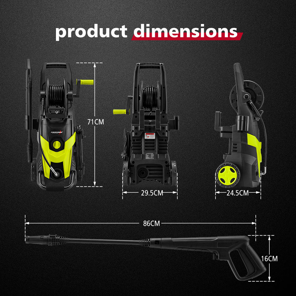 Fieryred 2700W Peak High Pressure Washer Cleaner Electric Max 4200PSI