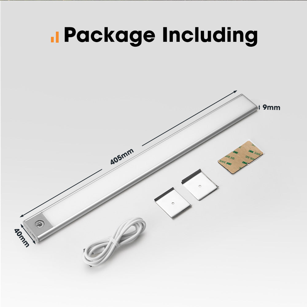 San Hima LED Camping Strip Light White Amber Lamp w/ Rechargeable Battery Sliver