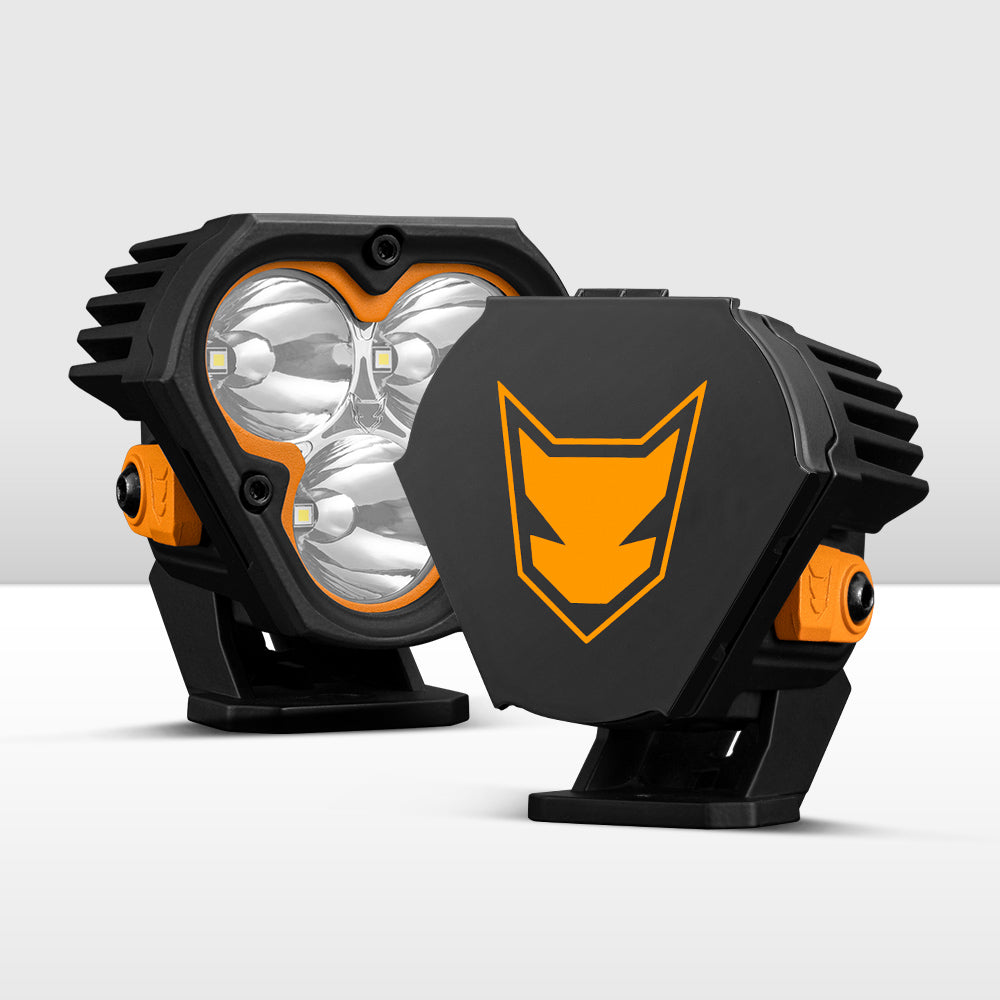 LIGHTFOX Cygnus-3 Pair 3inch Osram LED Pod Lights 1Lux@458m IP68 6,472LM
