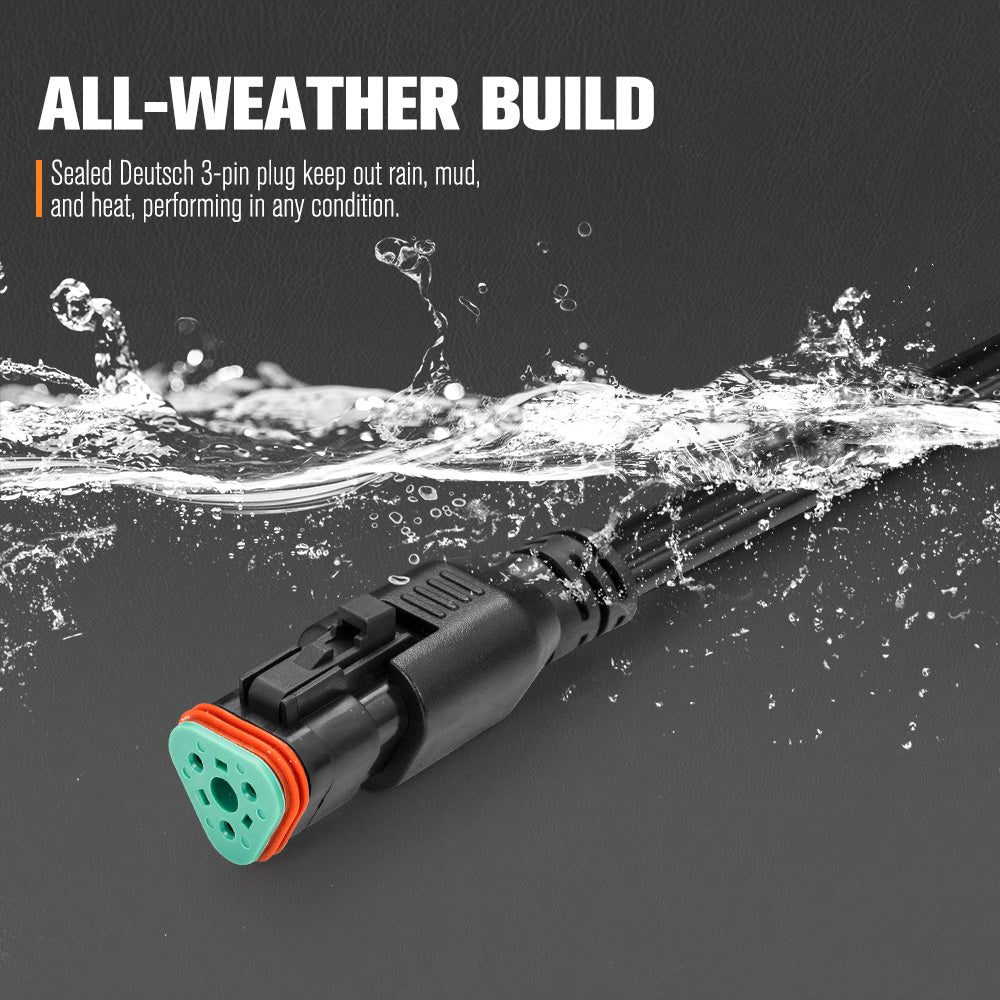 Lightfox 40A High Beam Wiring Harness With DT 3-Pin Connectors Fit LED Pod Light