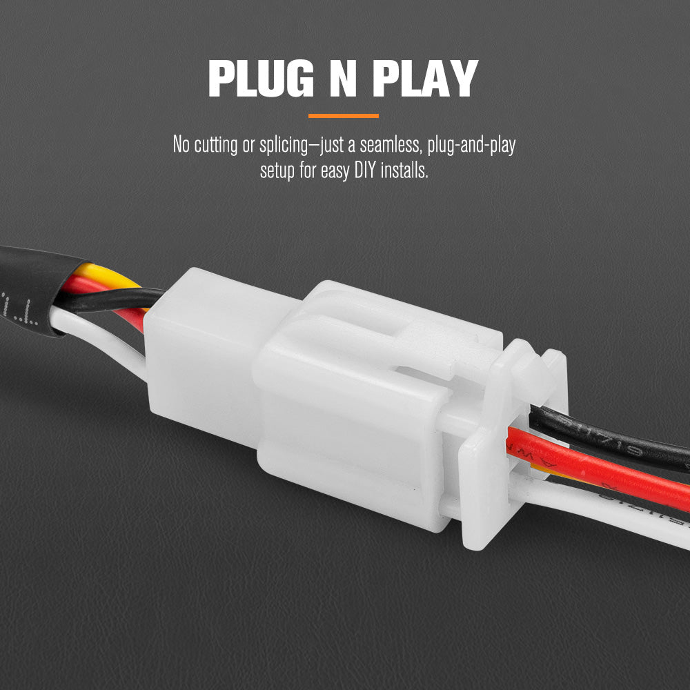Lightfox 40A High Beam Wiring Harness With DT 3-Pin Connectors Fit LED Pod Light
