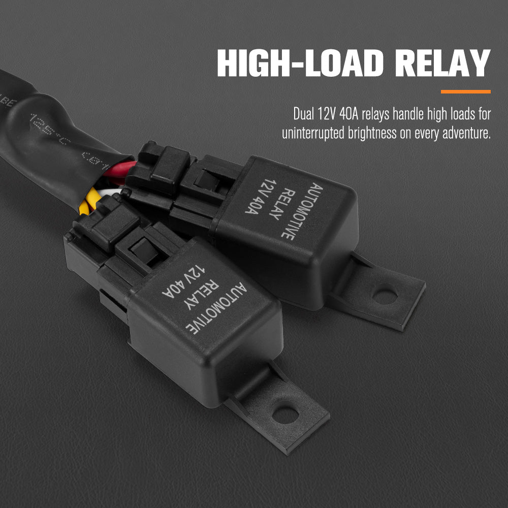 Lightfox 40A High Beam Wiring Harness With DT 3-Pin Connectors Fit LED Pod Light