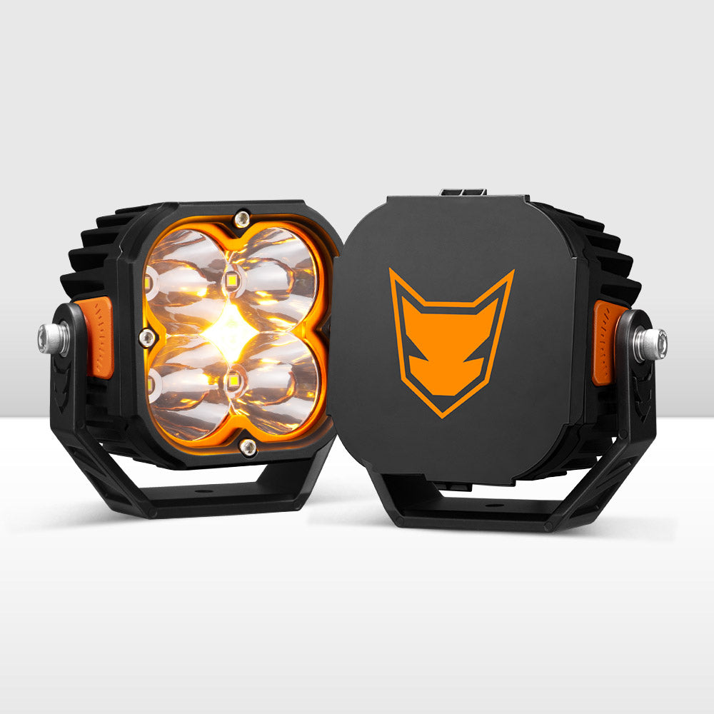 LIGHTFOX Cygnus Pair 5inch Osram LED Pod Lights 1Lux@396m 7,053Lumens
