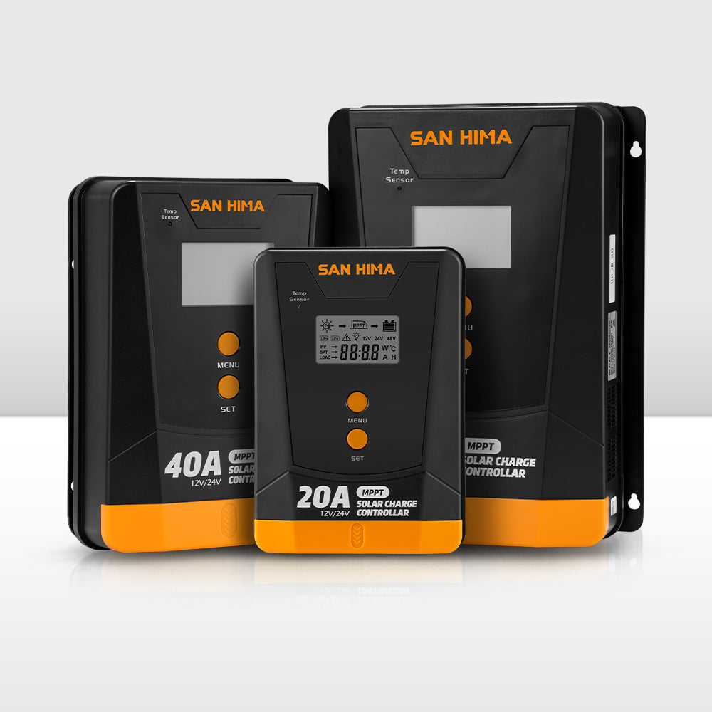San Hima MPPT Solar Charge Controller 12V 24V LCD Display Inbulit Bluetooth