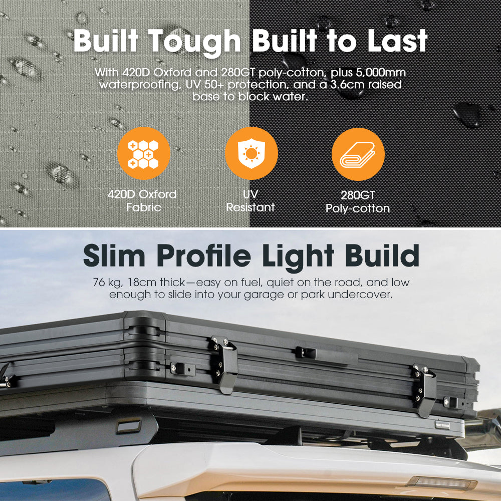 San Hima Gibb Rooftop Tent Hardshell With Ladder Outdoor Waterproof Camping 4X4