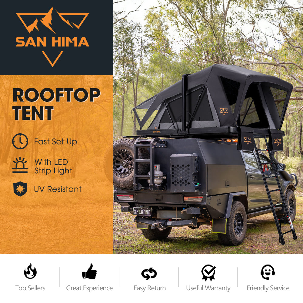 San Hima CapeTop Rooftop Tent Hardshell With Ladder Outdoor Camping 4WD 4x4