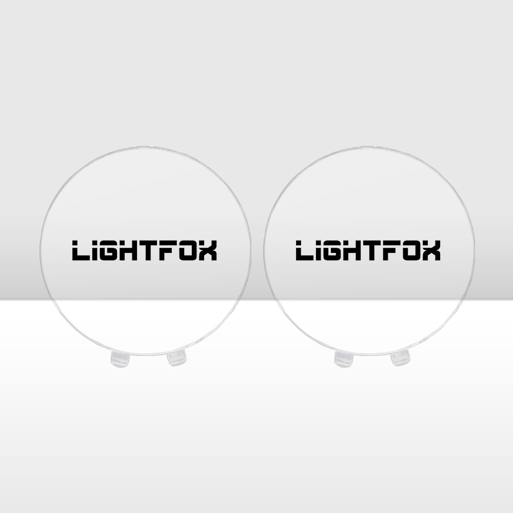 Pair of Clear Protective Lens Covers for Lightfox 9" LED Driving Light
