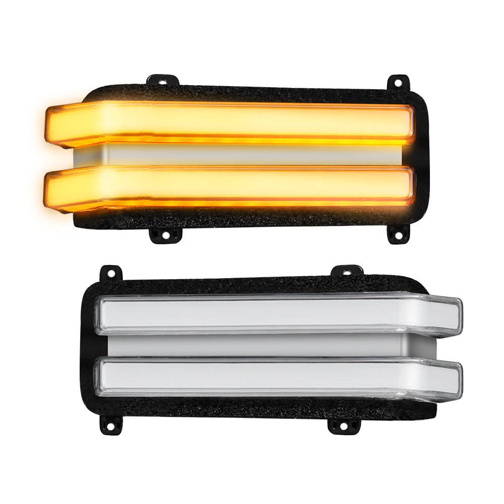 2X Towing Mirror Lights Side Turn Signal Lights For San Hima Gen2 Towing Mirrors