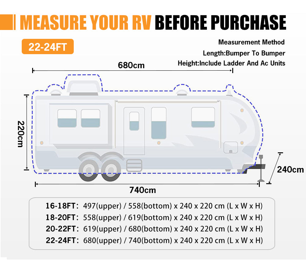 SAN HIMA 22-24ft Caravan Cover 4 Layers