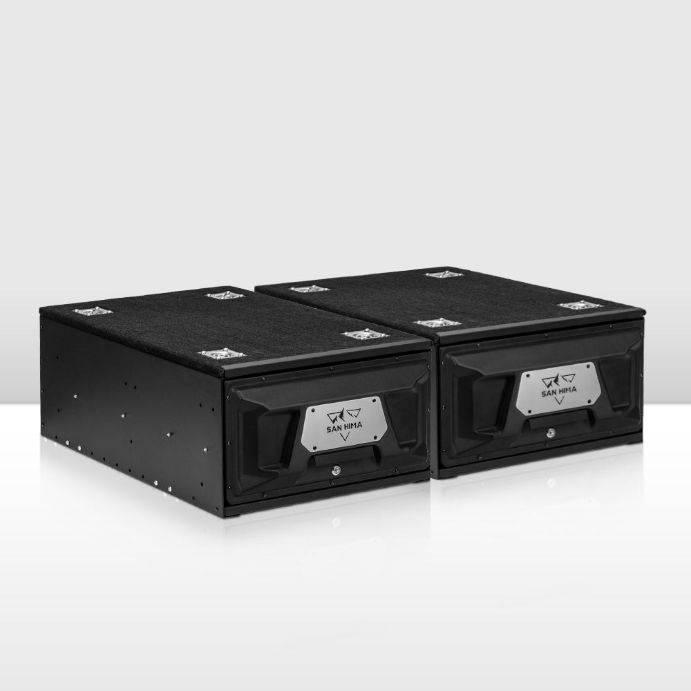 San Hima Lightweight 2X 700MM 4WD Rear Drawer Vehicle Storage Lockable