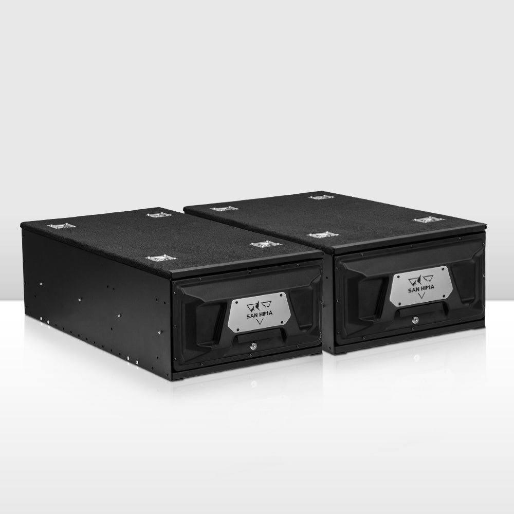 San Hima Lightweight 2X 900MM 4WD Rear Drawer Vehicle Storage Lockable