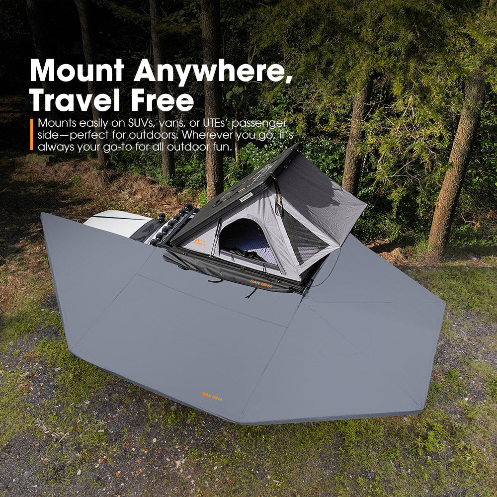 San Hima 270 Degree Awning Free-Standing Camping With L Brackets Passenger Side