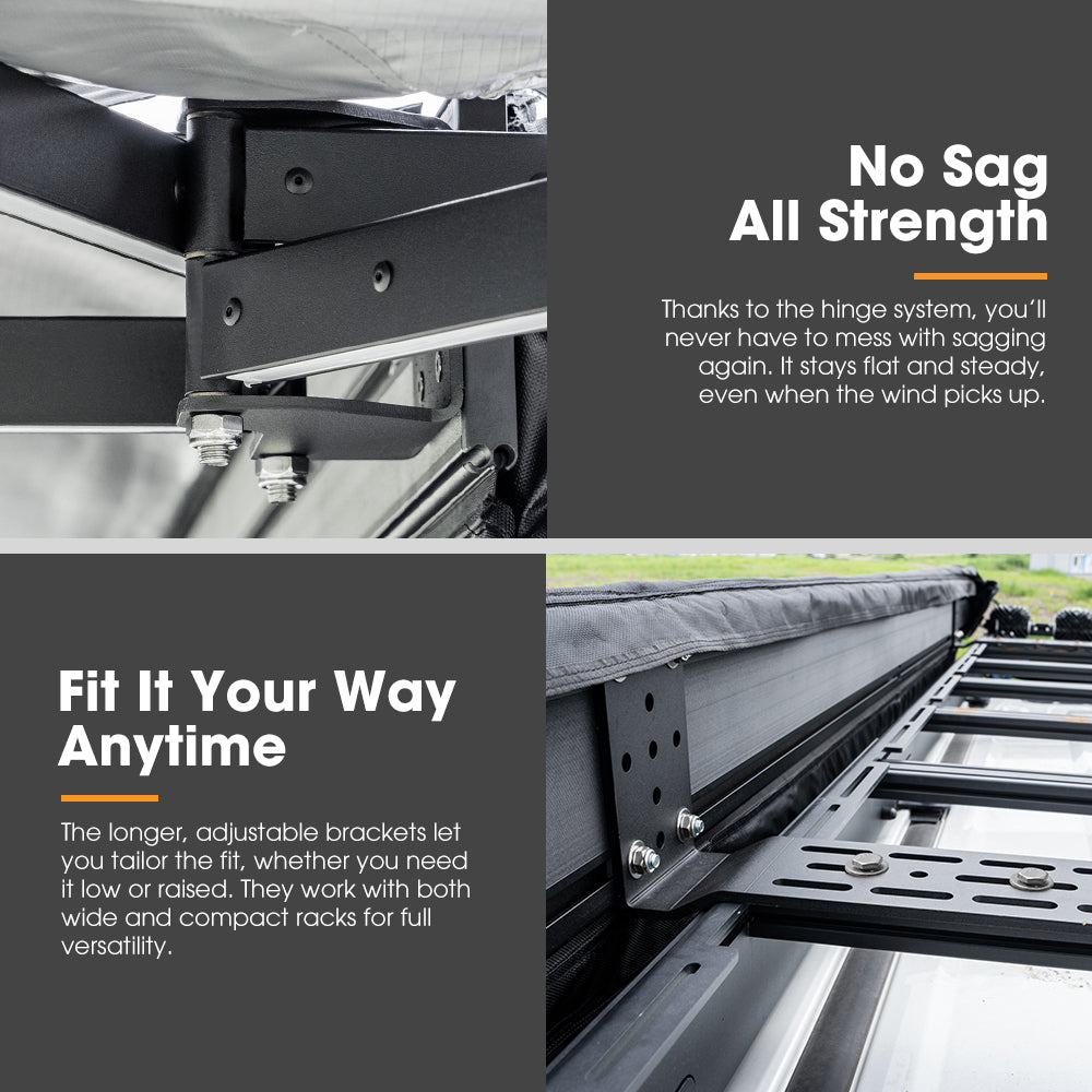 San Hima 270 Degree Awning Free-Standing Camping With L Brackets Passenger Side