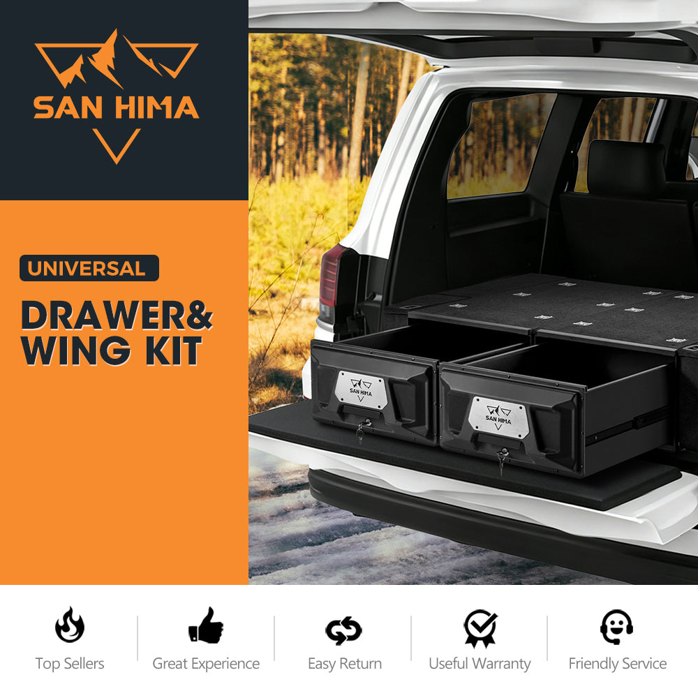 San Hima 2X 1300mm Lightweight 4WD Rear Drawer System Universal DIY