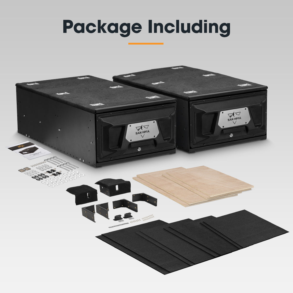 San Hima 2X 1300mm Lightweight 4WD Rear Drawer System Universal DIY