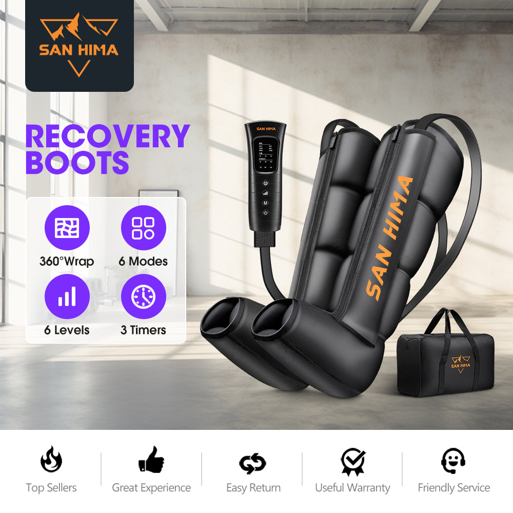 San Hima Air Compression Recovery Boots Full Leg Massager for Circulation Medium