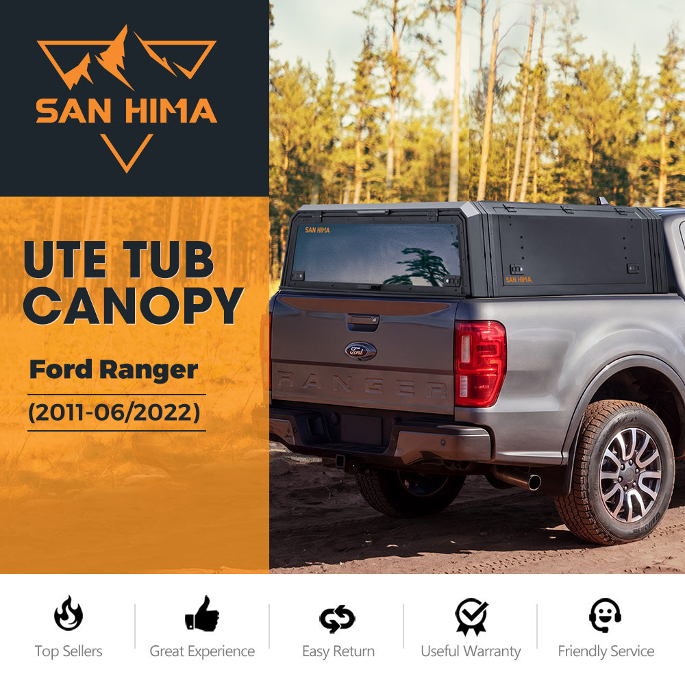 San Hima UTE Tub Canopy Fit Ford Ranger PX PXMKII PXMKIII 06/2011-2022 Dual Cab