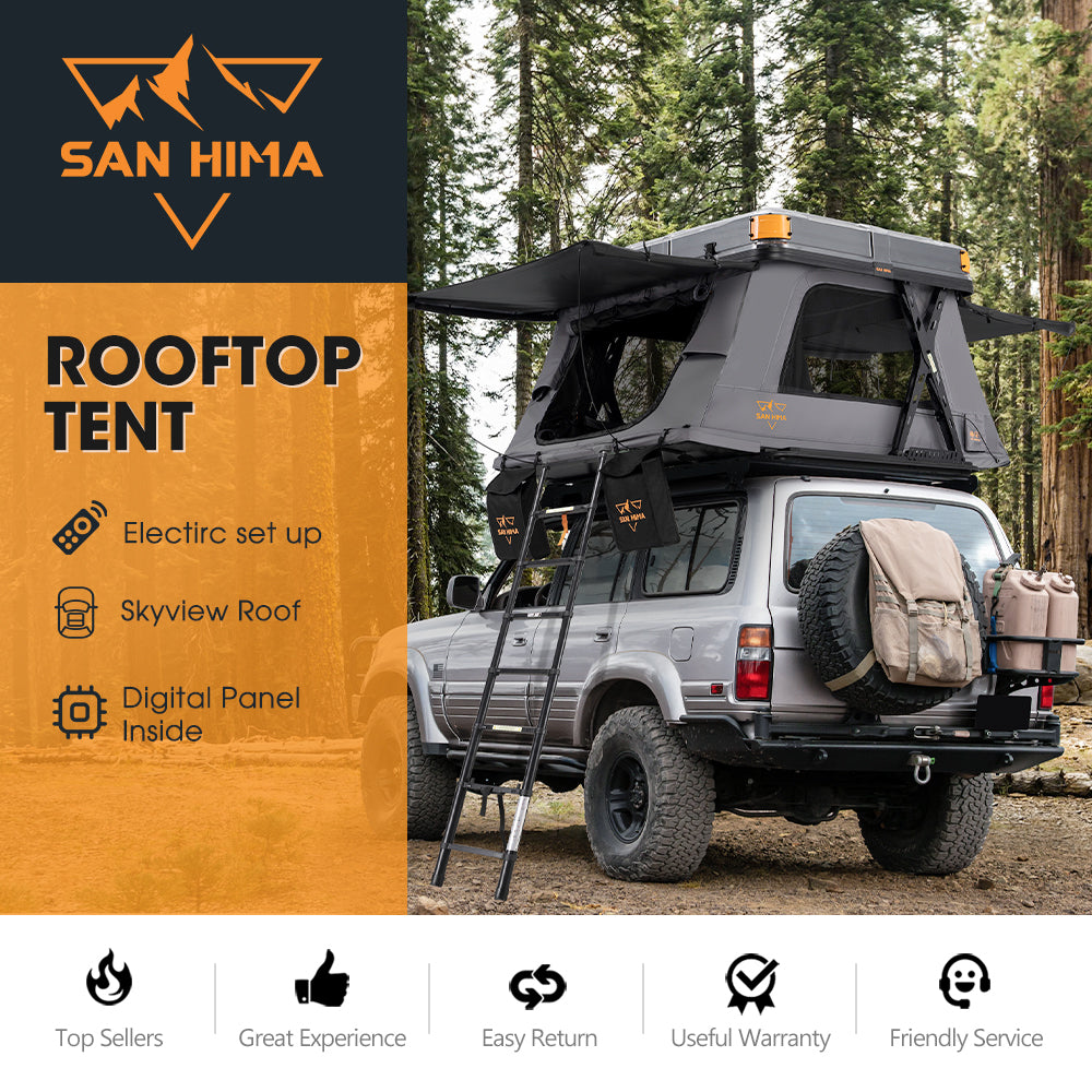San Hima Kosci E-rise Electric Rooftop Tent Hardshell Automatic Camping Outdoor