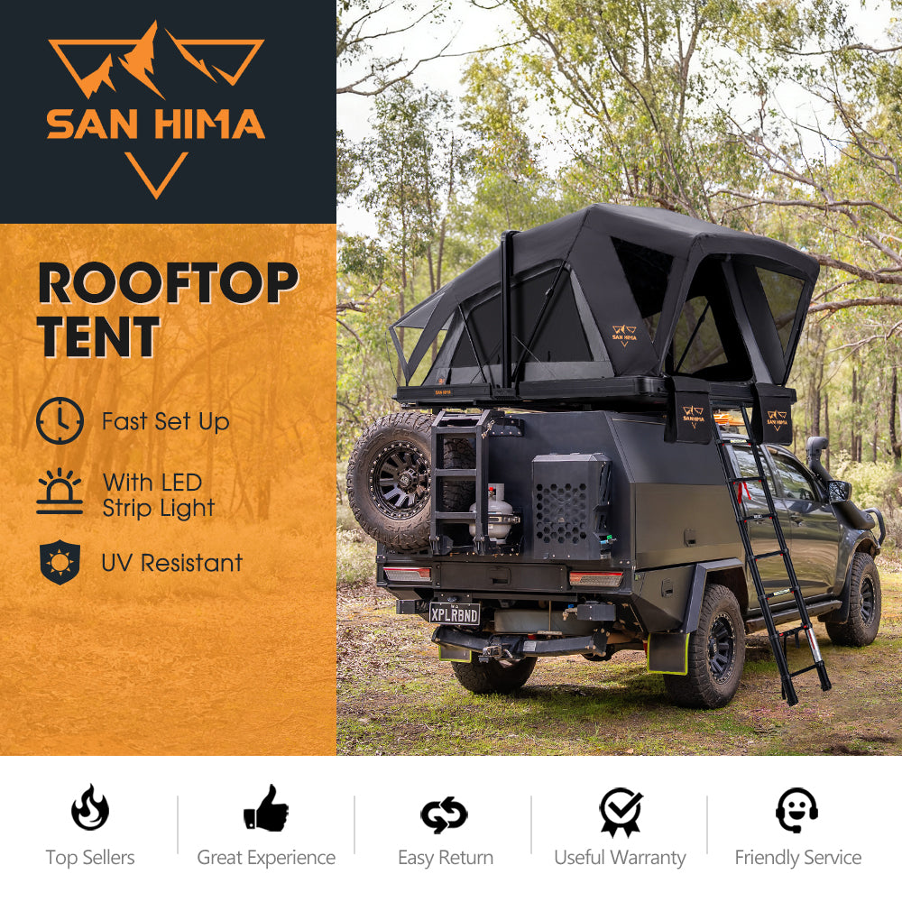 San Hima CapeTop Rooftop Tent Hardshell With Ladder Outdoor Camping 4WD 4x4