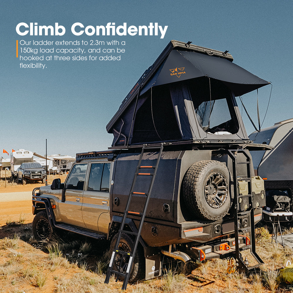 San Hima Kalbarri X Rooftop Tent Hardshell With Ladder Camping 4WD 4x4