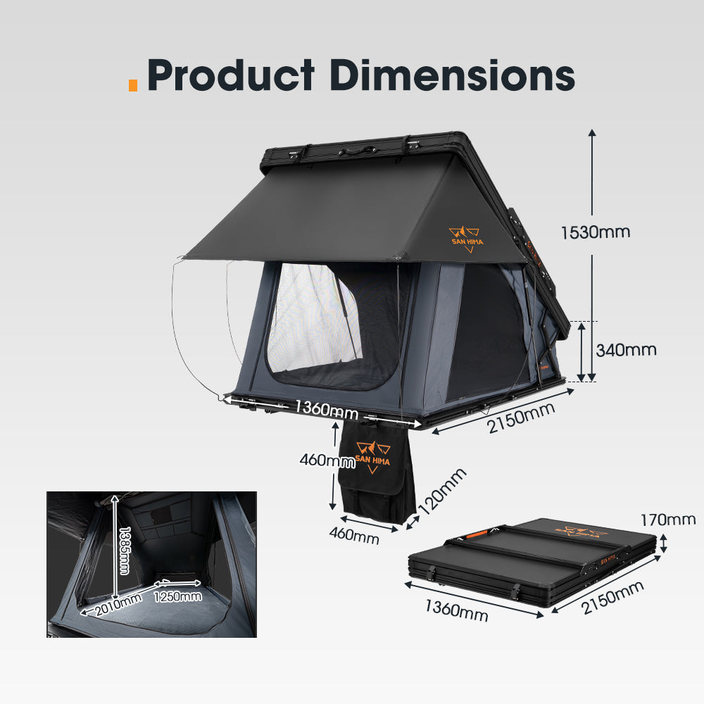 San Hima Kalbarri X Rooftop Tent Hardshell With Ladder Camping 4WD 4x4