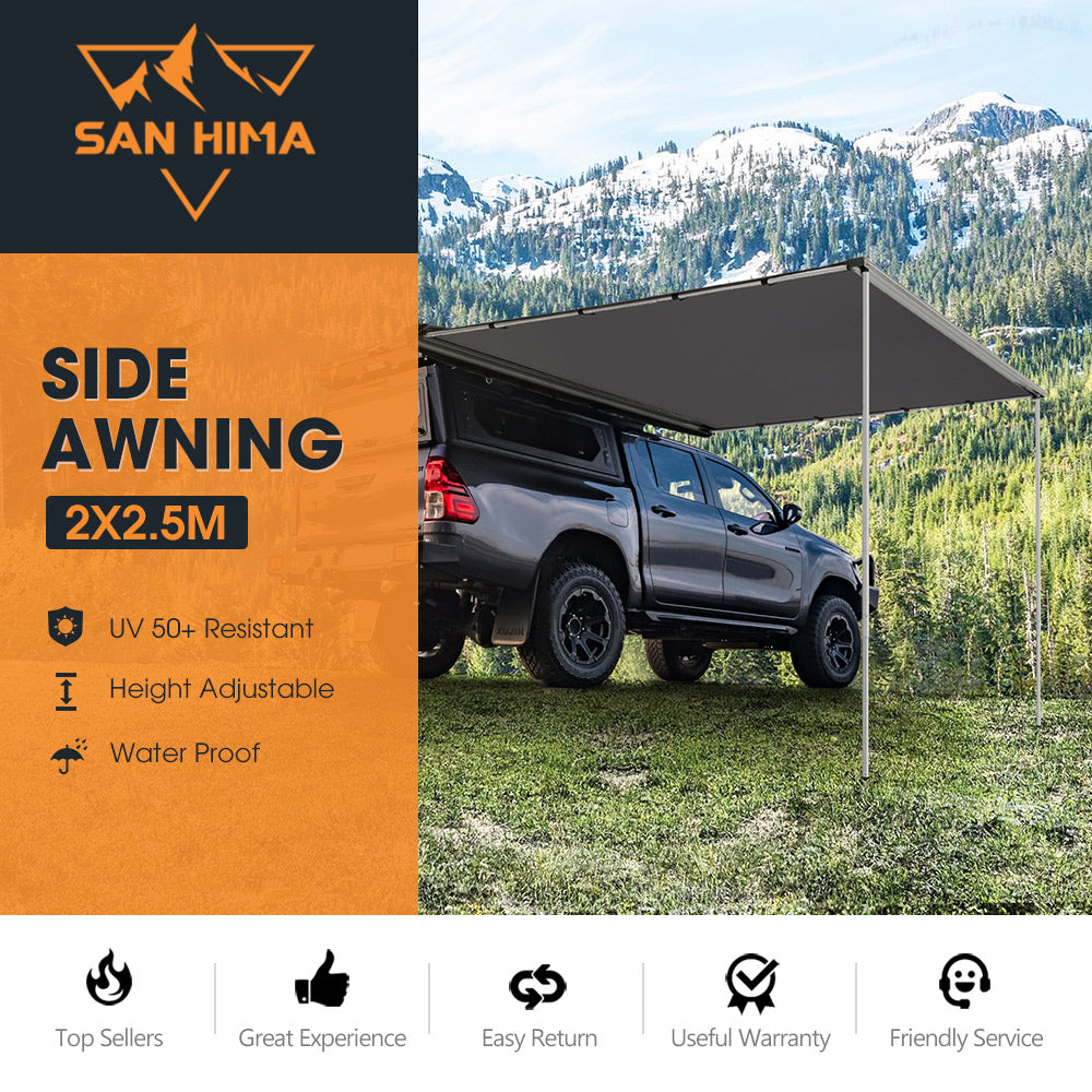 San Hima Car Side Awning Tent 2x2.5m/2.5x3m Portable Camping Waterproof Shade