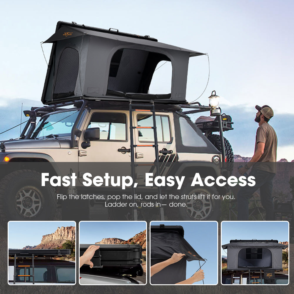 San Hima Kalbarri Side Rooftop Tent Hardshell With Ladder Waterproof Camping 4WD