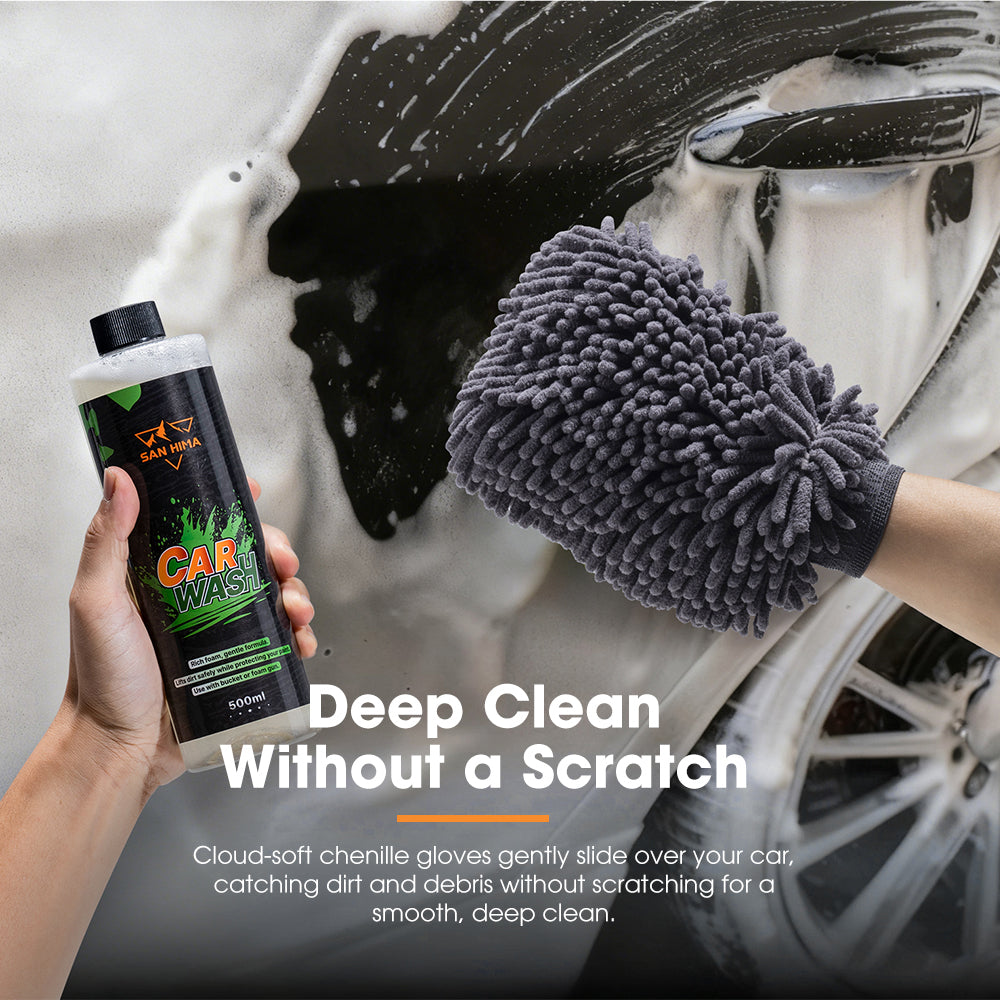 San Hima 10PCS Car Cleaning Kit Interior Exterior Detail Wash Polish Care Bucket