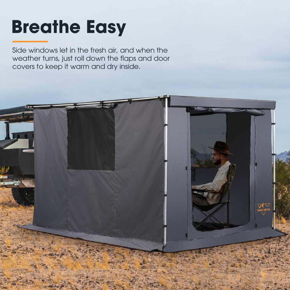 San Hima Car Side Awning Tent 2x2.5m/2.5x3m Portable Camping Waterproof Shade